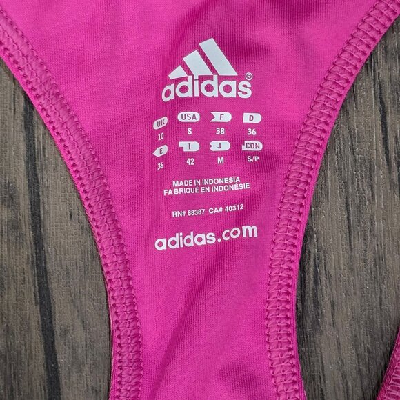 Adidas Racerback Tank ✦ S Pink Geometric Shelf Bra ✦ Activewear Top Lightweight - Picture 5 of 11